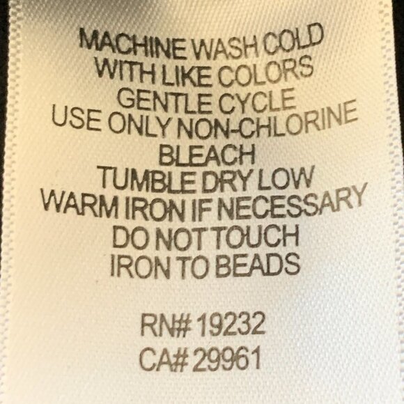 Alfred Dunner Embroidered Short Sleeve Tee Top Sz S Black #16E - Picture 9 of 9